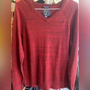 American Eagle Outfitters Men's Burgundy Crewneck Sweater